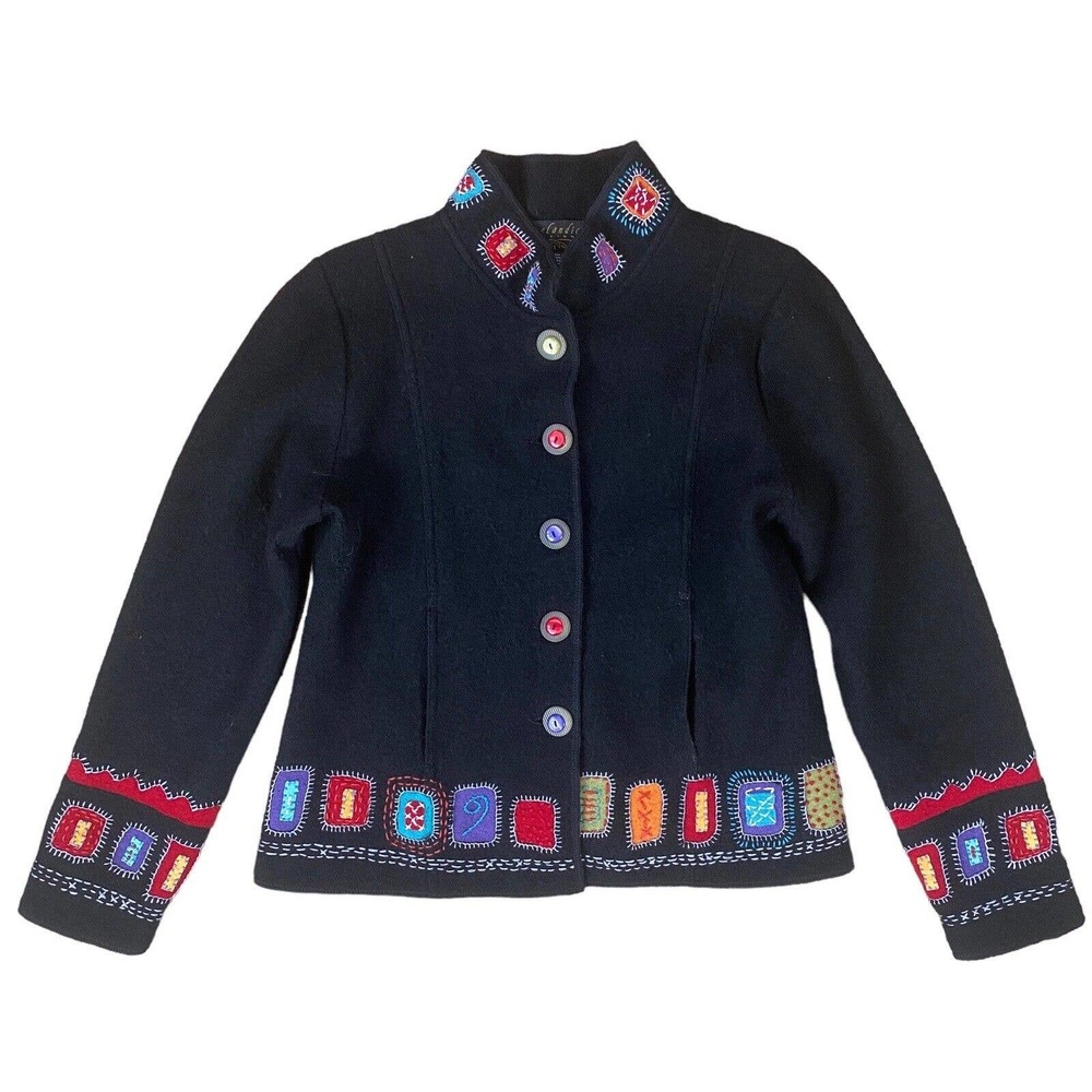 Vintage Wool Embroidered Lined Jacket